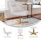 Flash Furniture Chloe Mid-Back White Padded LeatherSoft Armless Office Chair w/Adjustable Height, Gold Frame CH-232174-WH-GLD-GG - alternate 3
